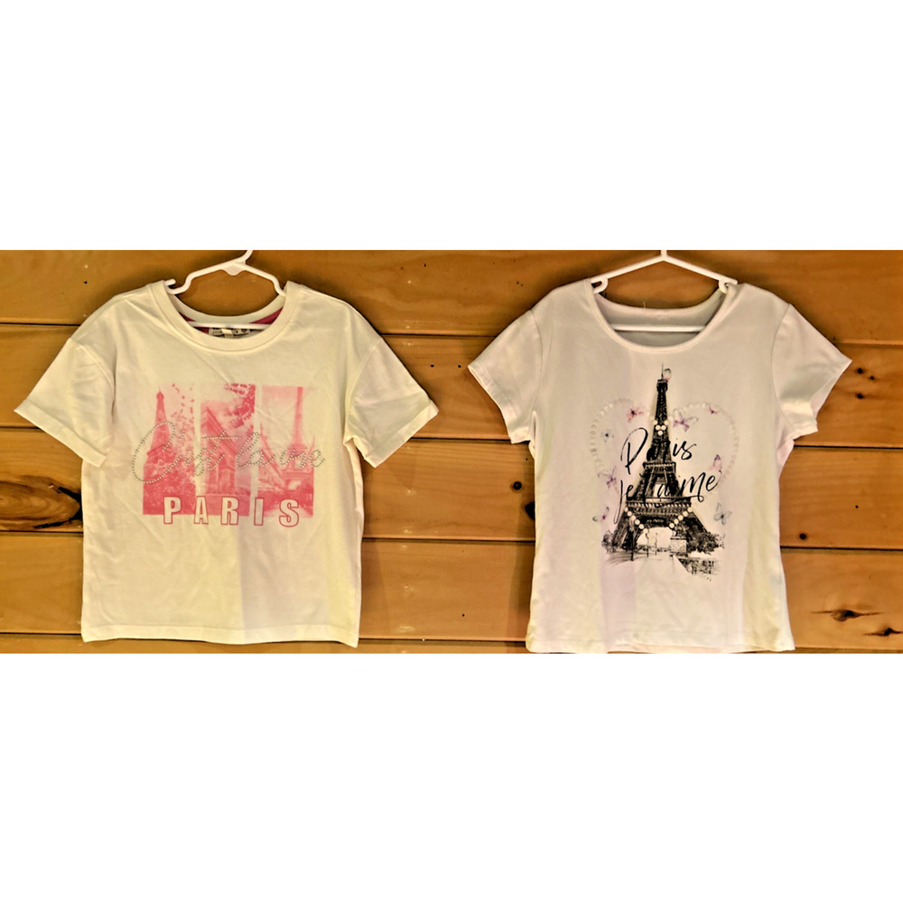 Paris Themed T-Short Lot of 2 Girls Size 8